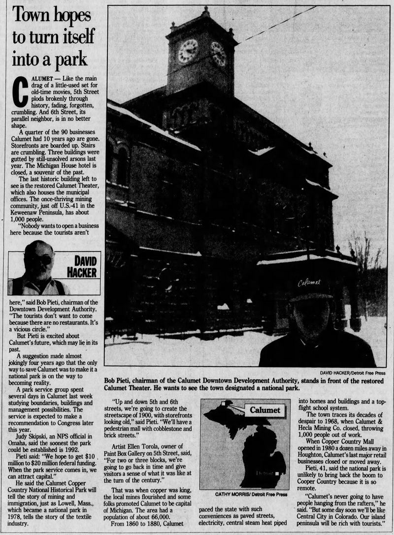 Calumet Theatre - March 11 1990 Article